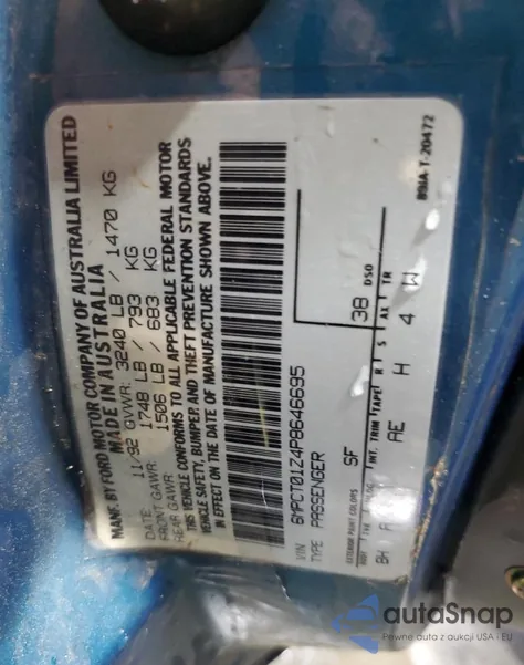 1993 Mercury Capri from USA, damaged, VIN 6MPCT01Z4P8646695